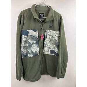 Billabong Men's Full Zip Camo Furnace Fleece Jacket Large Graphene Coated